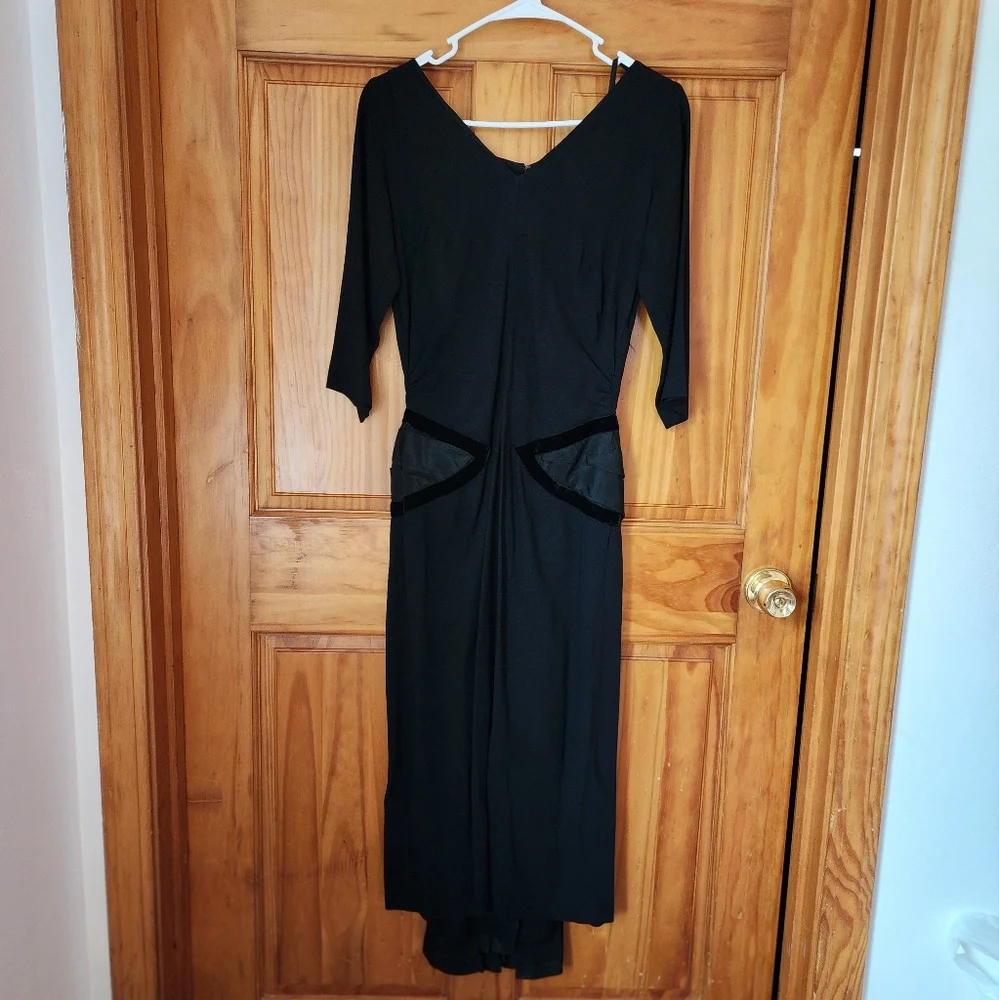 Vintage 40s/50s Frank Tisch Mr. T Dress 🖤 - Picture 2 of 11